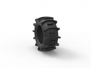 Offroad tire 20 scale 1 to 25 3D Print Model