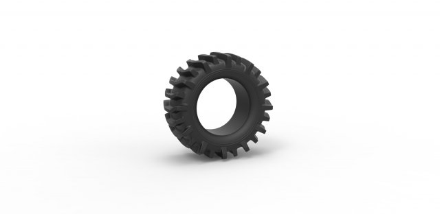 Offroad tire 21 scale 1 to 25 Model do druku 3D .c4d .max .obj .3ds .fbx .stl .blend 