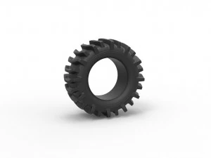 Ban offroad 21 skala 1 sampai 25 Model Cetak 3D