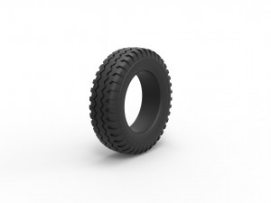 Offroad tire 23 scale 1 to 10 Model do druku 3D