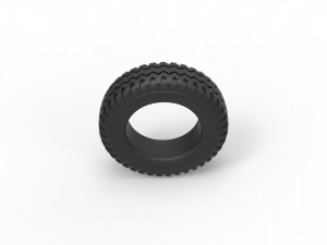Offroad tire 23 scale 1 to 10 Model do druku 3D