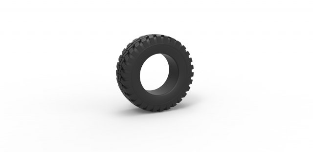 Offroad tire 24 scale 1 to 10 3D printmodel .c4d .max .obj .3ds .fbx .stl .blend