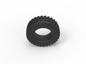 Offroad tire 24 scale 1 to 10 3D printmodel