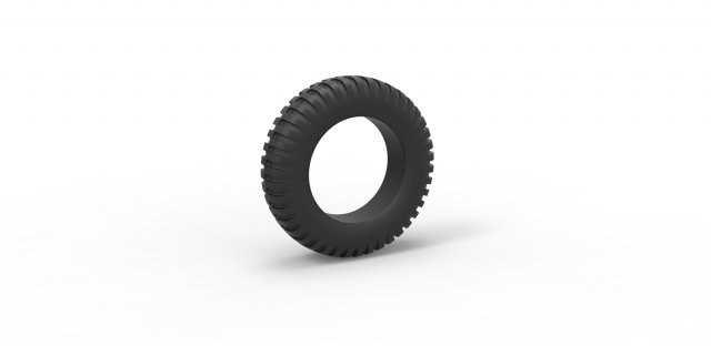 Military tire scale 1 to 10 3Dプリントモデル .c4d .max .obj .3ds .fbx .stl .blend 
