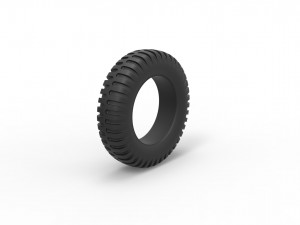 Military tire scale 1 to 10 3Dプリントモデル