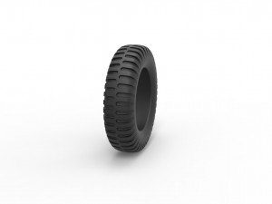 Military tire scale 1 to 10 3Dプリントモデル