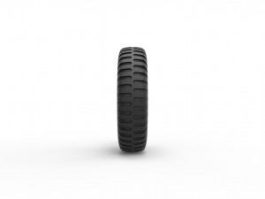 Military tire scale 1 to 10 3Dプリントモデル