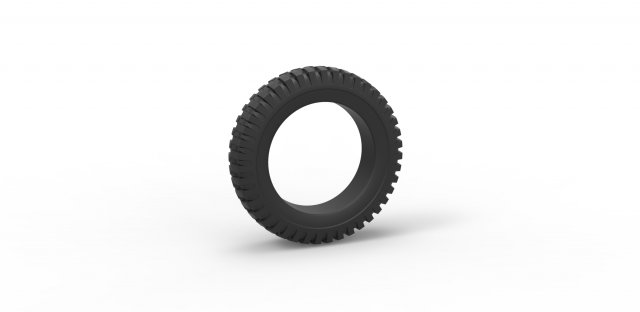 Military tire 2 scale 1 to 10 3D प्रिंट मॉडल .c4d .max .obj .3ds .fbx .stl .blend 