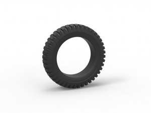 Military tire 2 scale 1 to 10 3D-printmodel