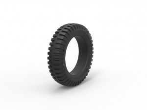 Military tire 2 scale 1 to 10 3D प्रिंट मॉडल