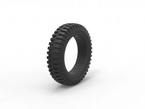 Military tire 2 scale 1 to 10 3D Print Model