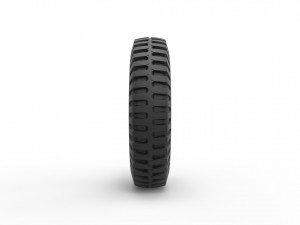 Military tire 2 scale 1 to 10 3D प्रिंट मॉडल