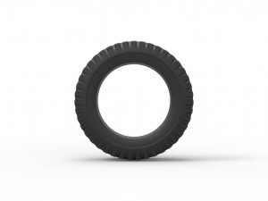 Military tire 2 scale 1 to 10 3D प्रिंट मॉडल