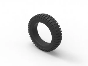 Military tire 2 scale 1 to 10 3D Print Model