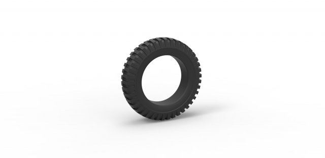 Military tire 3 scale 1 to 10 Modello di stampa 3D .c4d .max .obj .3ds .fbx .stl .blend 