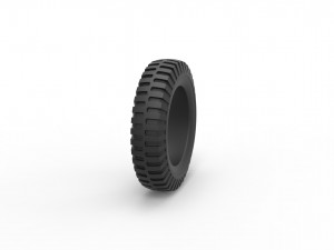 Military tire 3 scale 1 to 10 Modello di stampa 3D
