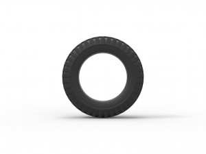 Military tire 3 scale 1 to 10 Modello di stampa 3D