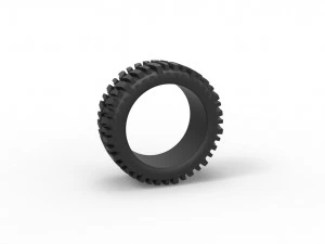 Low profile tire for lifted trucks scale 1 to 10 3D Print Model