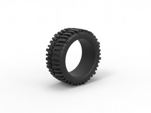 Low profile tire for lifted trucks scale 1 to 10 3D-Druckmodell