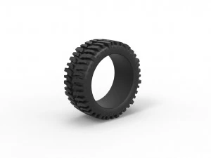 Low profile tire for lifted trucks scale 1 to 10 3D Print Model