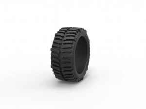 Low profile tire for lifted trucks scale 1 to 10 3D Print Model