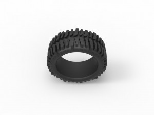 Low profile tire for lifted trucks scale 1 to 10 3D-Druckmodell