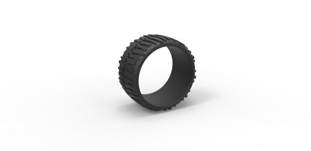Low profile tire 2 for lifted trucks scale 1 to 10 3D-Druckmodell .c4d .max .obj .3ds .fbx .stl .blend 
