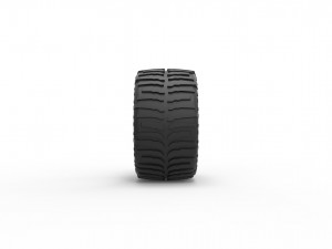 Low profile tire 2 for lifted trucks scale 1 to 10 3D-Druckmodell