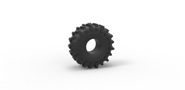 Offroad tire 25 scale 1 to 10 Modèles 3D en vedette .c4d .max .obj .3ds .fbx .stl .blend 