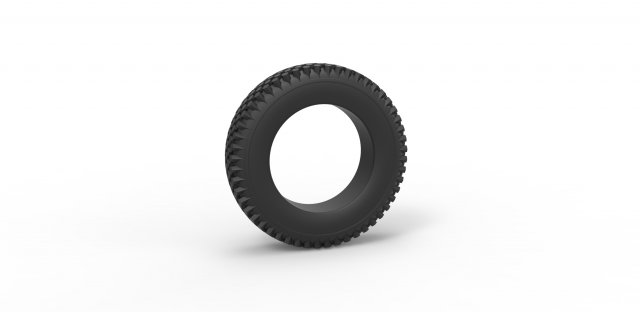 Military tire 4 scale 1 to 10 3D 打印模型 .c4d .max .obj .3ds .fbx .stl .blend 