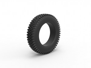 Military tire 4 scale 1 to 10 3D 打印模型