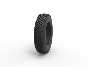 Military tire 4 scale 1 to 10 3D 打印模型