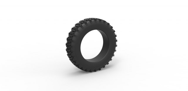Offroad tire 27 scale 1 to 10 3D Print Model .c4d .max .obj .3ds .fbx .stl .blend 