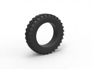 Offroad tire 27 scale 1 to 10 3D-Druckmodell