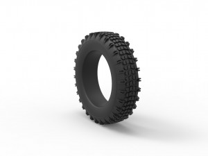 Offroad tire 27 scale 1 to 10 3D Print Model