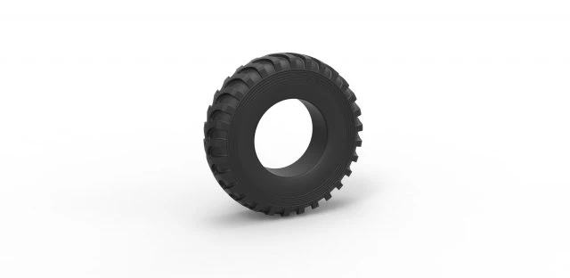 Military truck tire 3 scale 1 to 10 3D Print Model .c4d .max .obj .3ds .fbx .stl .blend