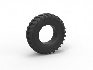 Military truck tire 3 scale 1 to 10 Modello di stampa 3D