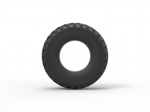 Military truck tire 3 scale 1 to 10 3Dプリントモデル