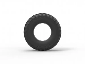 Military truck tire 3 scale 1 to 10 3D Print Model