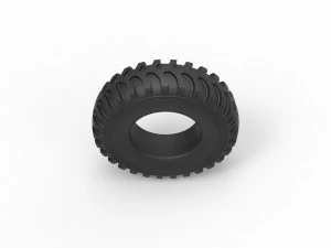 Military truck tire 3 scale 1 to 10 3D Print Model