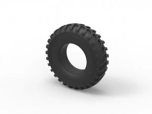Military truck tire 3 scale 1 to 10 3D Print Model
