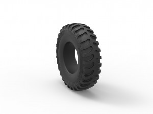 Military truck tire 3 scale 1 to 10 3Dプリントモデル
