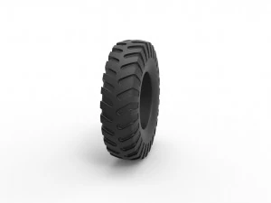 Military truck tire 4 scale 1 to 10 3D Print Model