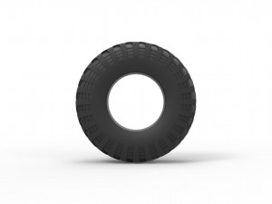 Military truck tire 4 scale 1 to 10 3D Print Model