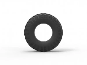 Military truck tire 4 scale 1 to 10 3D Print Model
