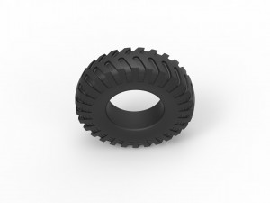 Military truck tire 4 scale 1 to 10 3D Print Model
