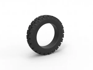 Neumático delantero del tractor escala del 1 al 10 Modelo de impresión 3D