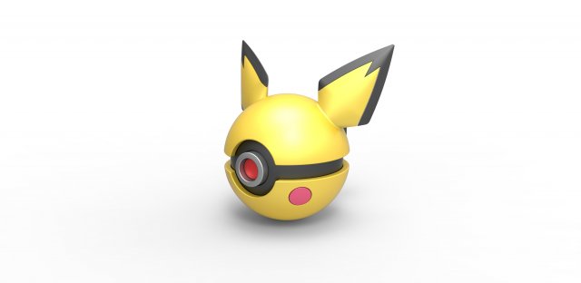Pichu orb 3D 打印模型 .c4d .max .obj .3ds .fbx .stl .blend 