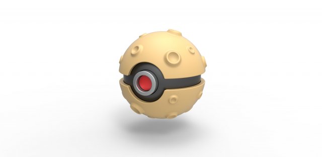 Moon shape orb 3D Print Model .c4d .max .obj .3ds .fbx .stl .blend 