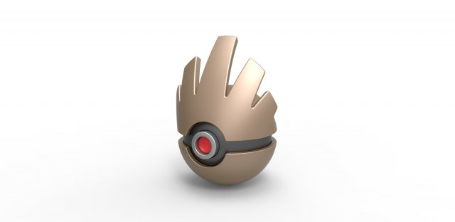 Hitmonchan orb 3D Baskı Modeli .c4d .max .obj .3ds .fbx .stl .blend 